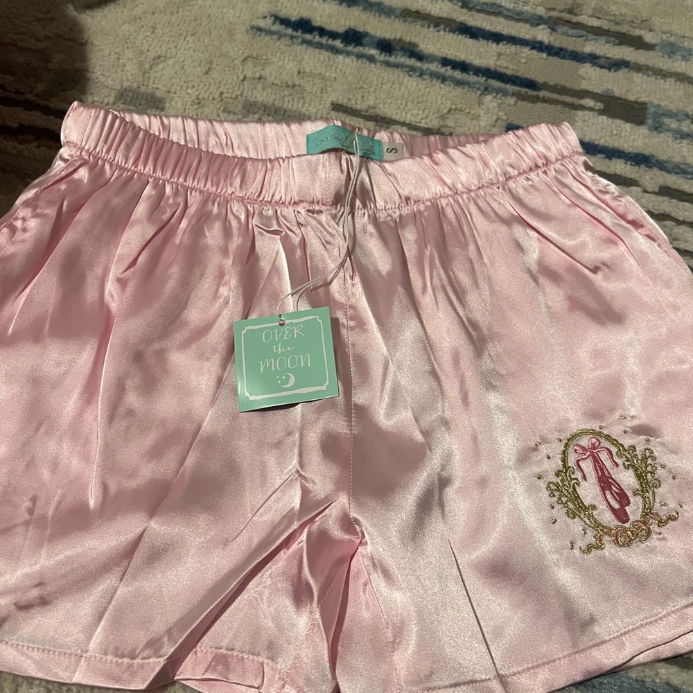 Pink Satin Sleep Shorts